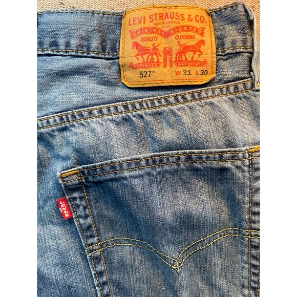 Levi's 527 31x30 Men's Blue Jeans 100% Cotton - Picture 5 of 9